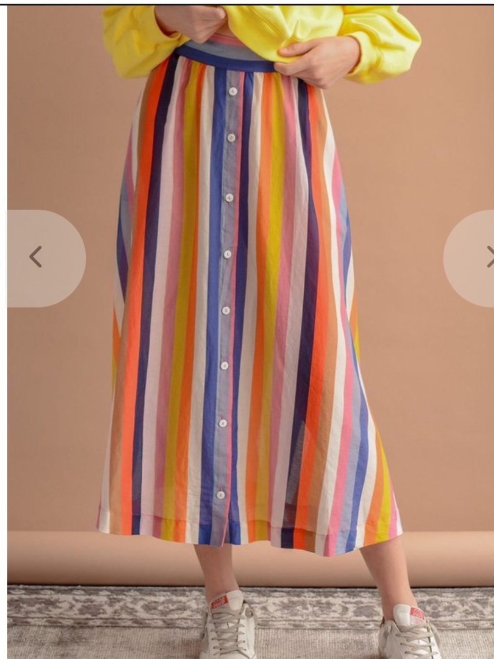 XiRENA Teagan aventine Rainbow striped skirt